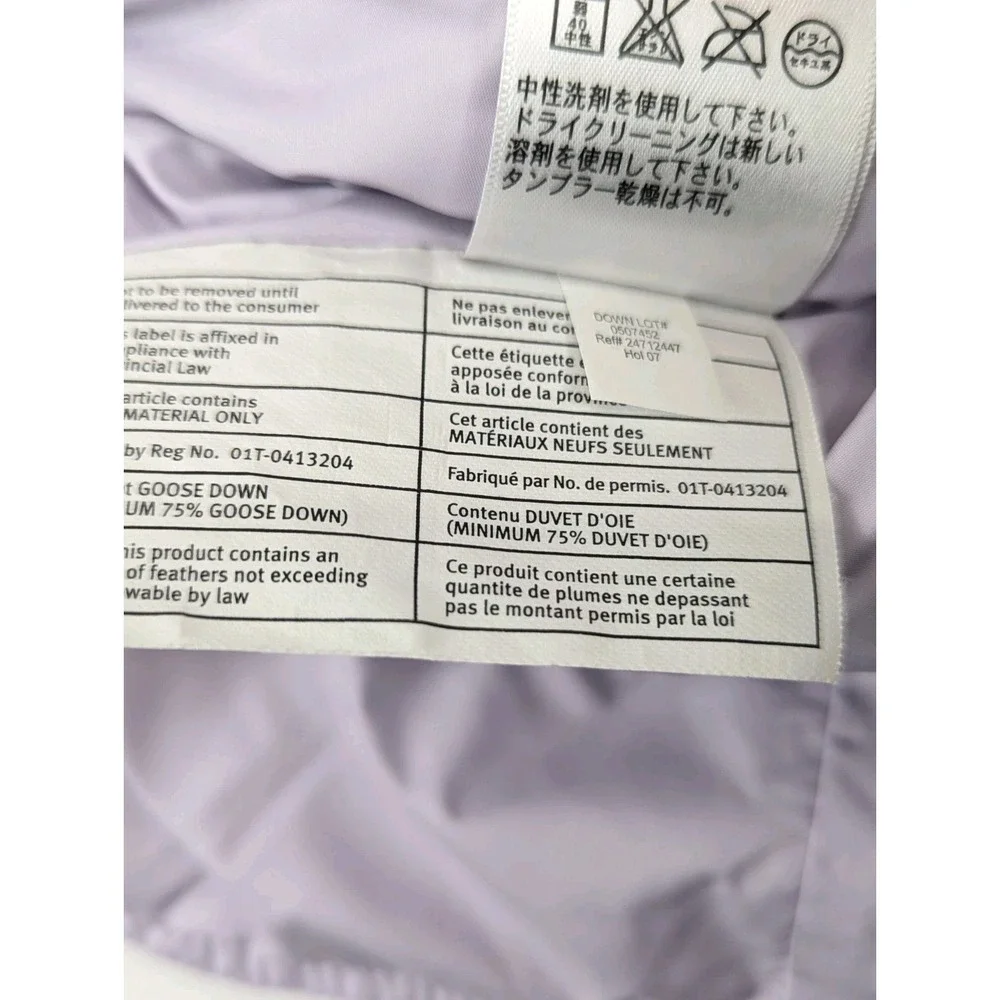 Eddie Bauer Vest Womens Medium Purple Premium Goose Down Quilted Puffer Full Zip - Picture 12 of 12